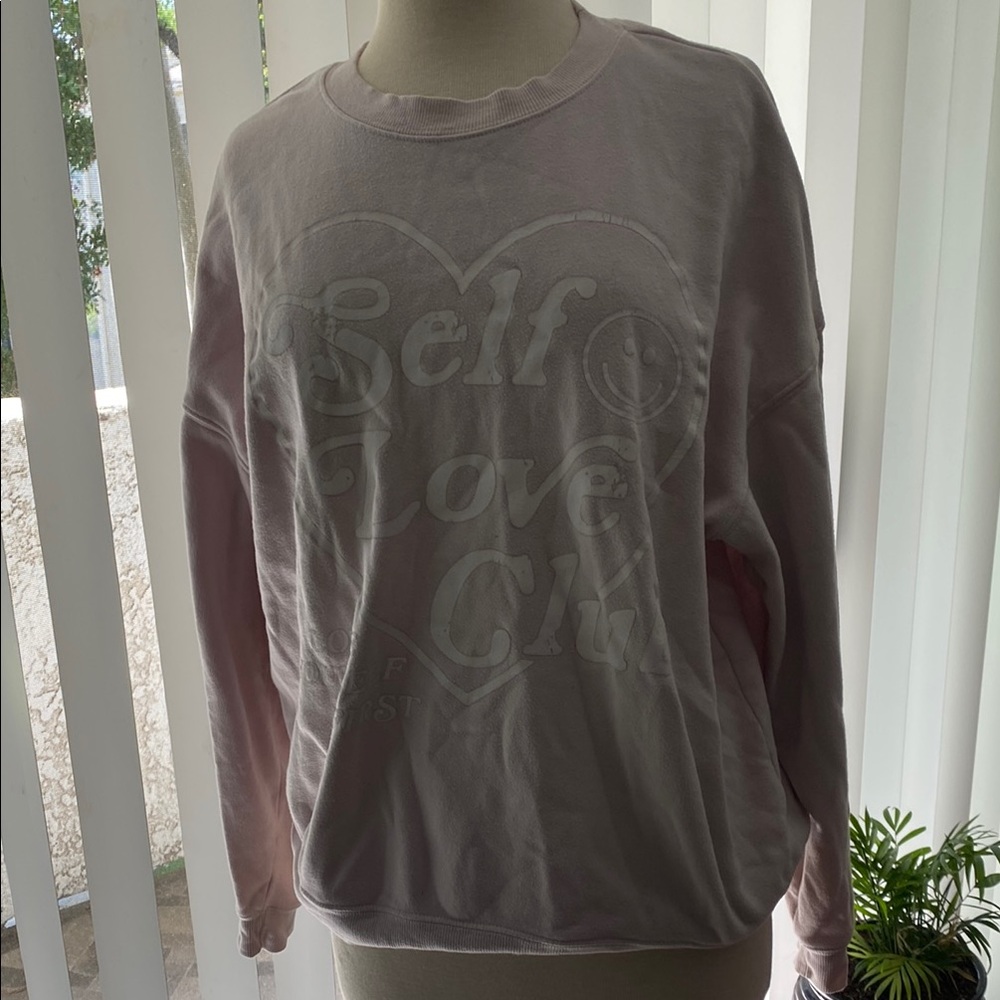 4X$20 Grayson Threads Pink Boxy Long Sleeve Sweatshirt